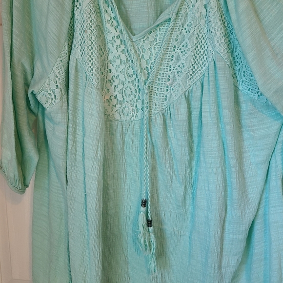Faded Glory Woman's Blouse,  Size: 2X Color: Green - Picture 7 of 16